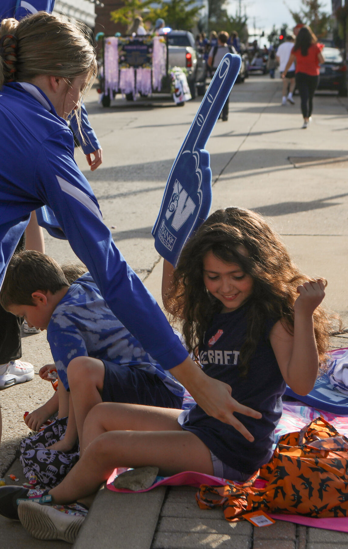 Chloe Berry receives candy